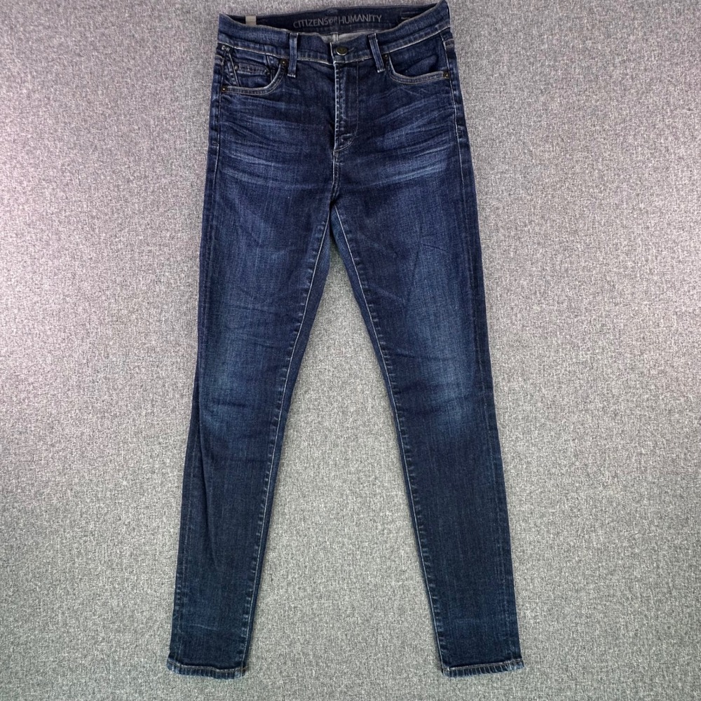 Citizens of Humanity Jeans Womens 27 Rocket Highrise Skinny Blue Whiskering